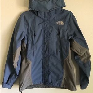 THE NORTH FACE Blue/Grey RainJacket Removable Hood